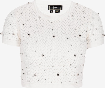 Palaidinė be rankovių iš faina, spalva – sidabrinė / balkšva, Prekių apžvalga