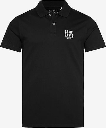 CAMP DAVID Shirt in Black: front