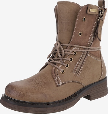 Ital-Design Stiefelette in Braun: Vorderseite