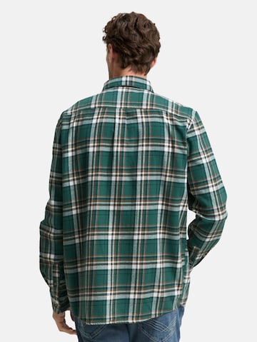 TOM TAILOR Comfort fit Button Up Shirt in Green