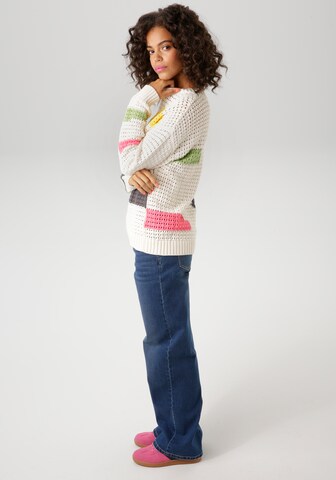 Aniston CASUAL Pullover in Weiß