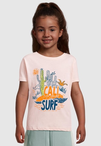 Merchcode Shirt 'Cali Surf' in Roze: voorkant