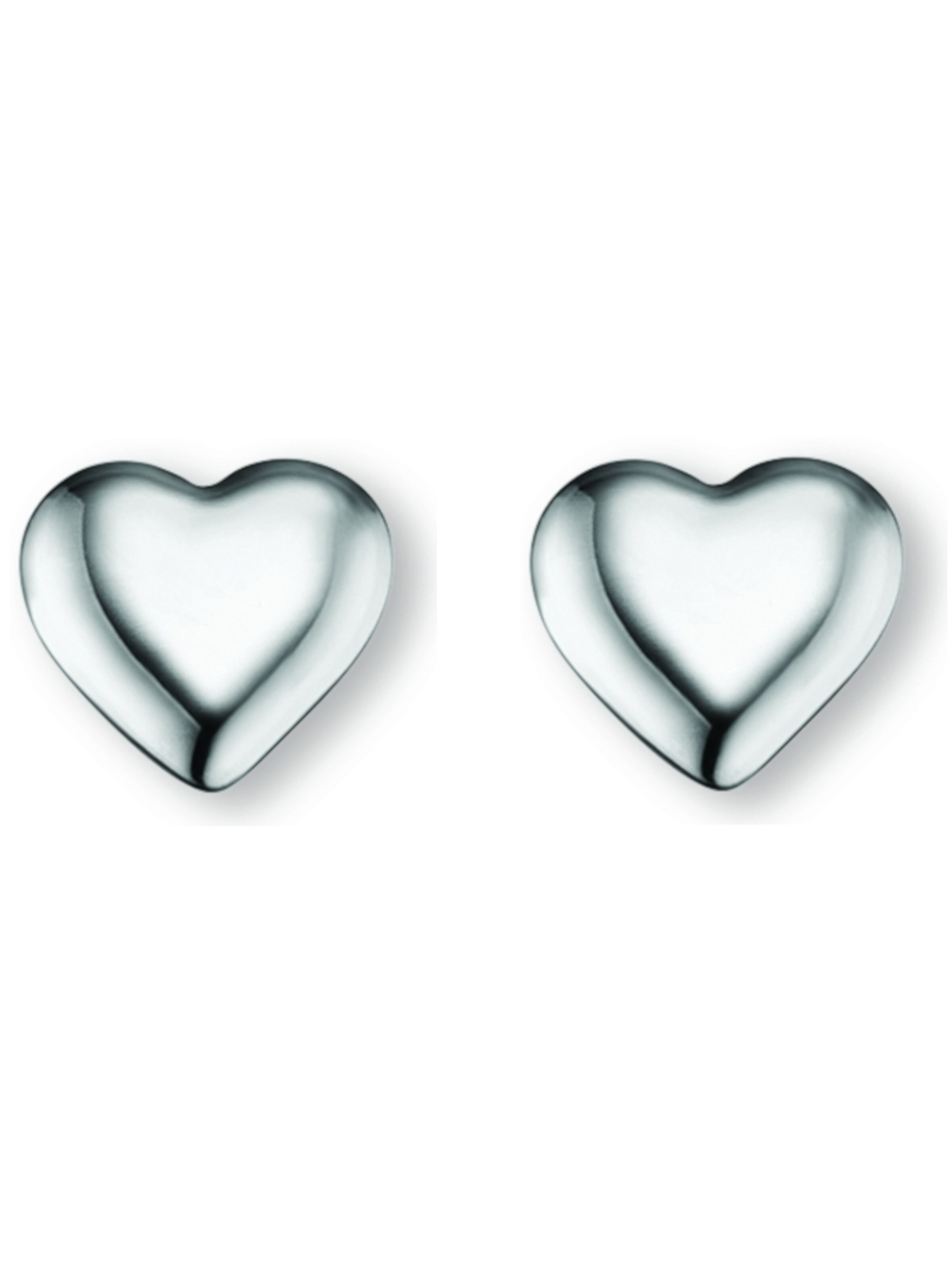 ONE ELEMENT Ohrringe 'Herz' in Silber: Vorderseite