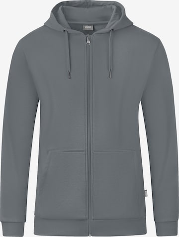 JAKO Athletic Zip-Up Hoodie in Grey: front