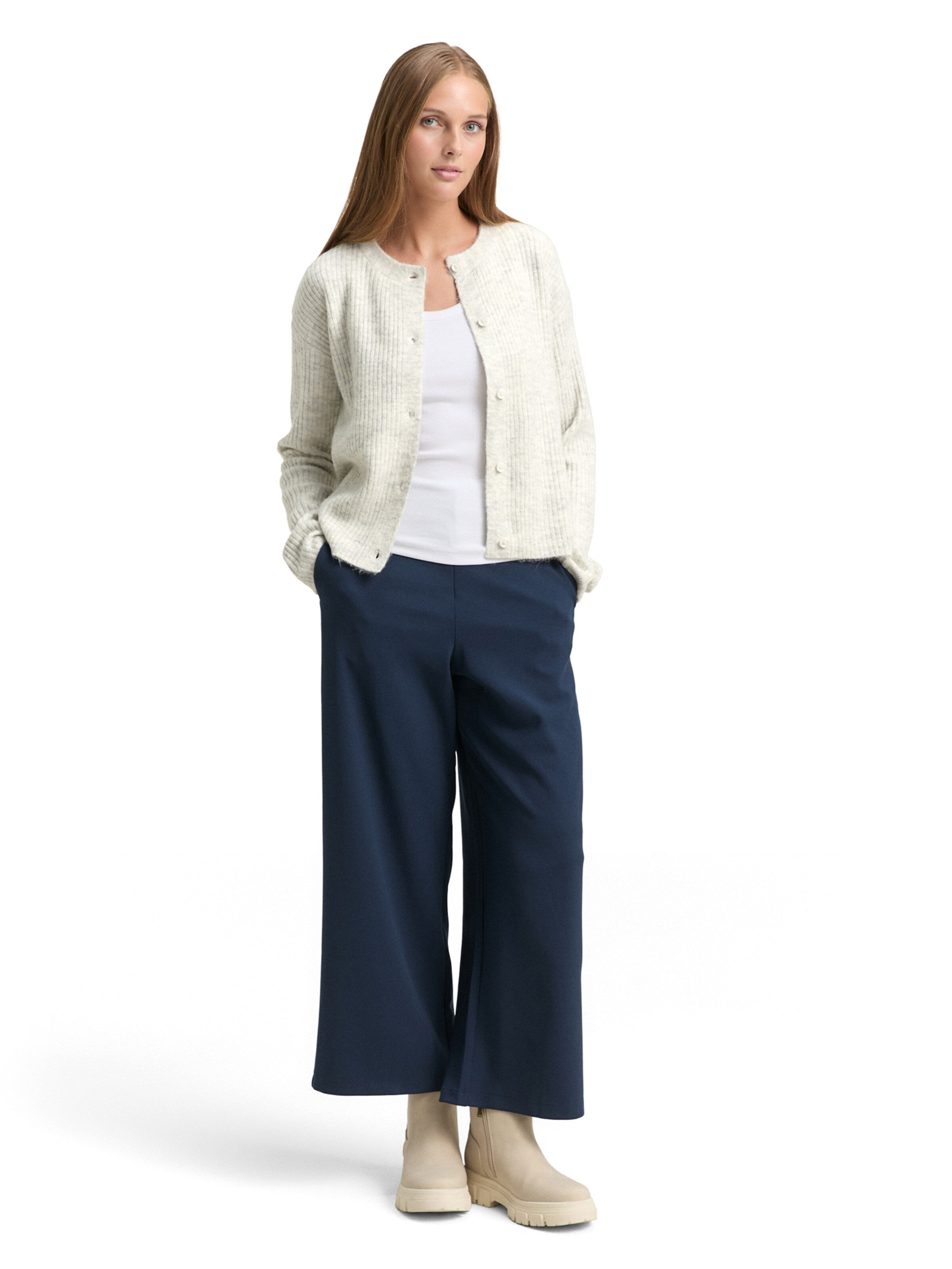 TOM TAILOR DENIM Pletena jopa | bež barva