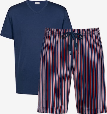 Mey Pajama short 'Graphic Stripes' in Blue: front