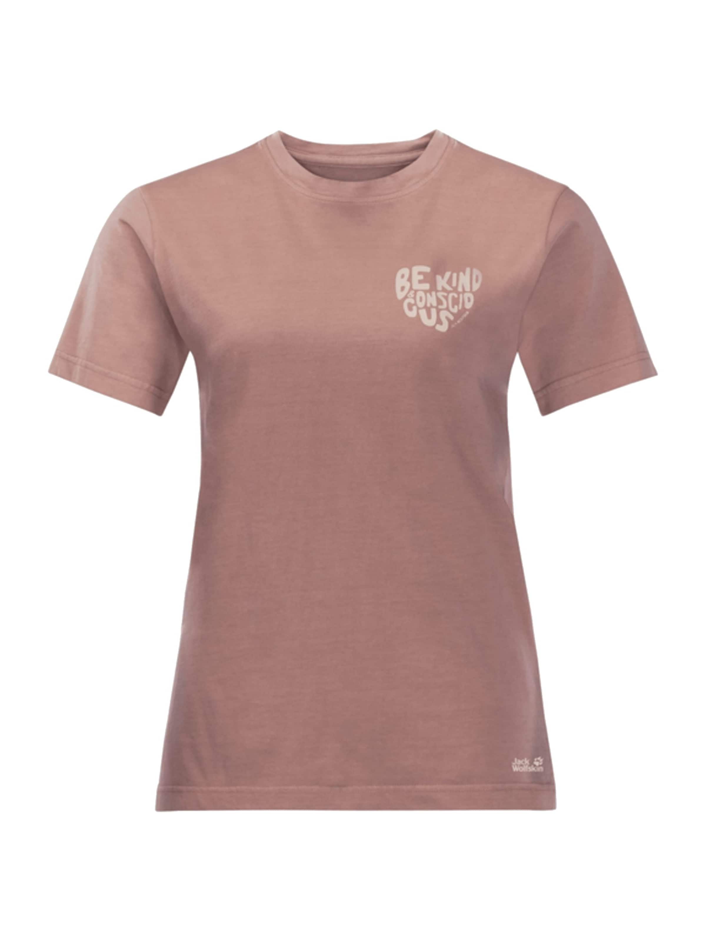JACK WOLFSKIN Shirt 'Jack Nature Tee W' in Roze: voorkant