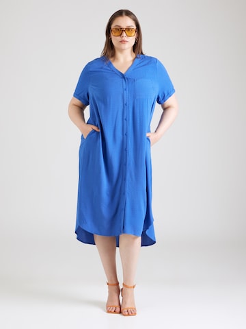 ONLY Carmakoma Shirt dress 'CARMILUNA' in Blue: front