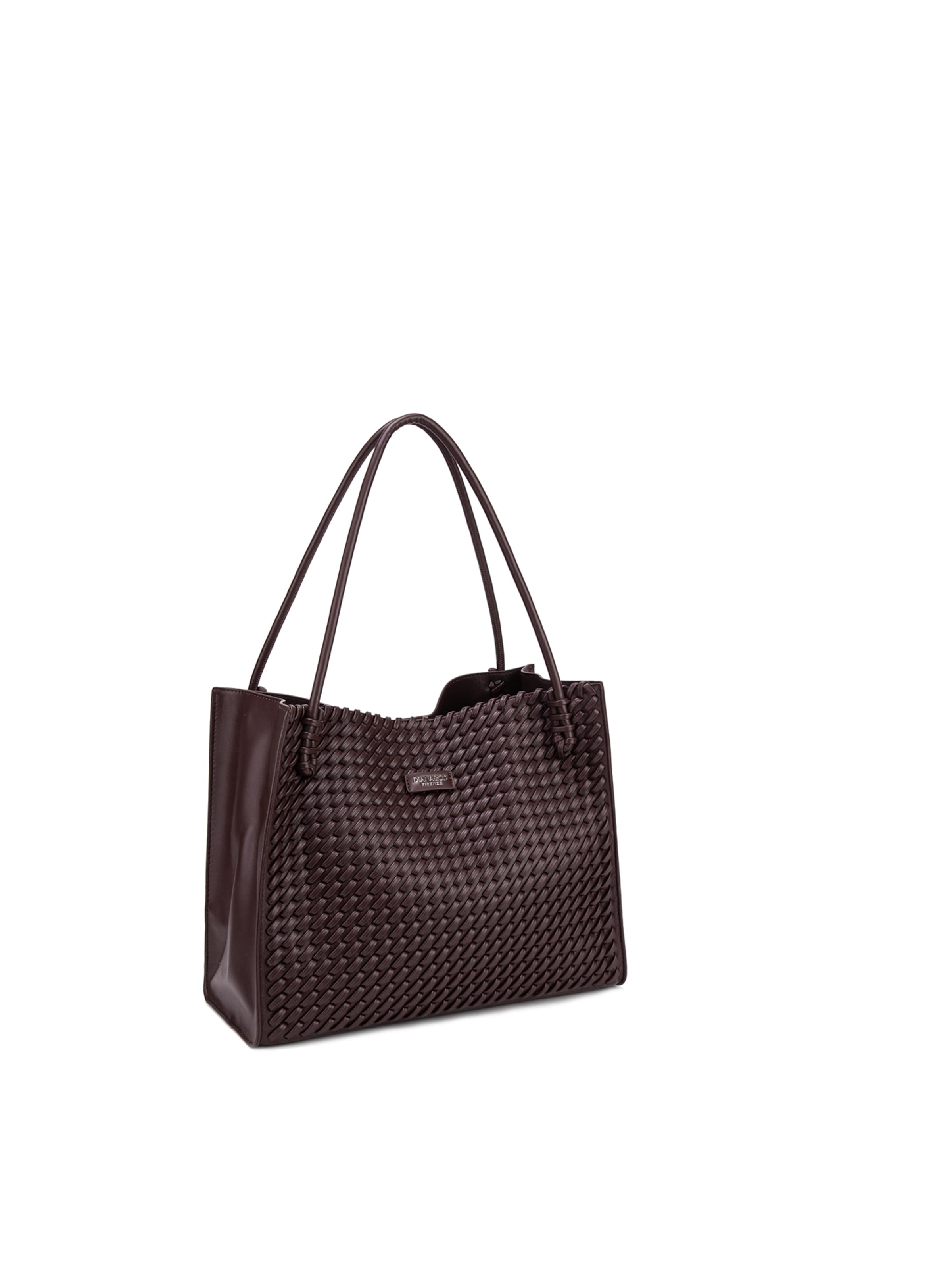 Shopper 'Borsa Shopper Silvana Elite - Pelle Vegana Intrecciata' di Diana&Co. in marrone