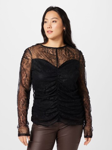 River Island Plus Blouse in Zwart: voorkant