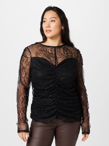 River Island Plus - Blusa em preto: frente