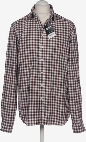 BURLINGTON Button Up Shirt in L in Brown: front