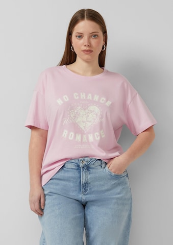 T-shirt QS en rose : devant