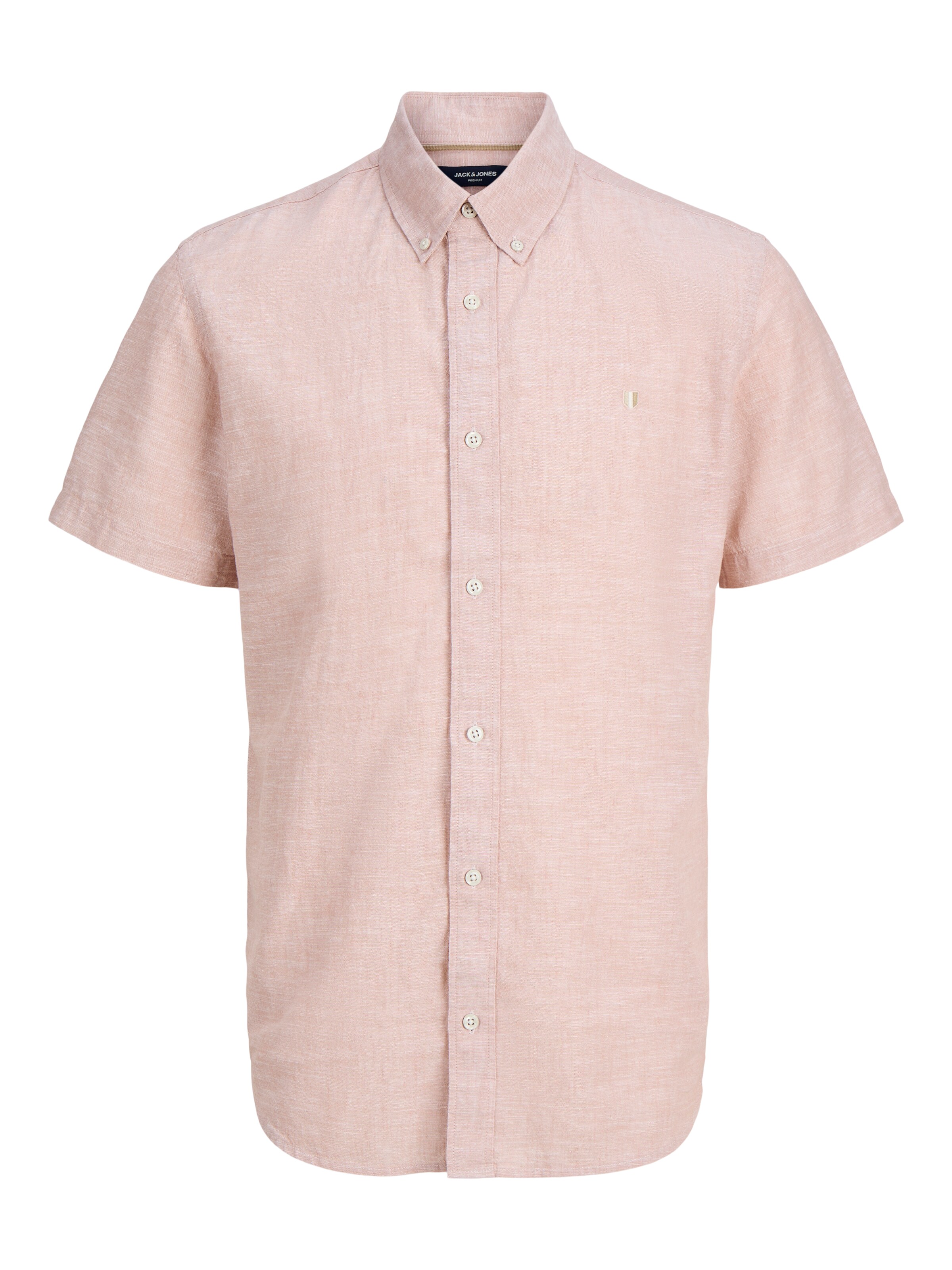 JACK & JONES Button Up Shirt in Orange: front
