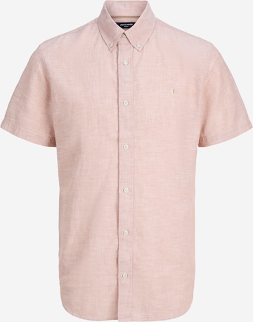 JACK & JONES Button Up Shirt in Orange: front