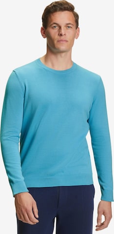 FALKE Pullover 'Cotton Knit' in Blau: Vorderseite
