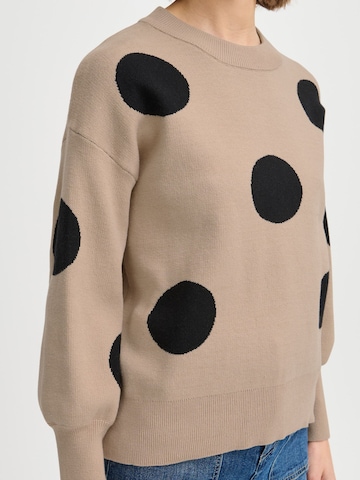 b.young Strickpullover ' BYOMME DOT JUMPER' in Beige