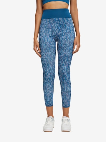 Skinny Pantaloni sport de la ESPRIT pe albastru: față