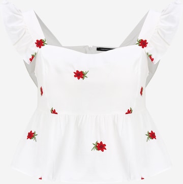 Trendyol Petite - Blusa en blanco: frente