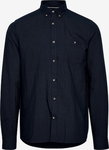 !Solid Button Up Shirt in Blue: front