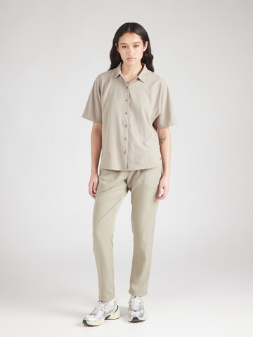 JACK WOLFSKIN Athletic button up shirt 'Sierra Quest' in Grey