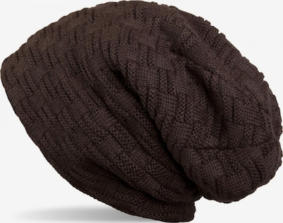 styleBREAKER Beanie 'Feinstrick Beanie mit Flecht Muster und Teddyfleece' in 56-61 in Dark brown, Item view