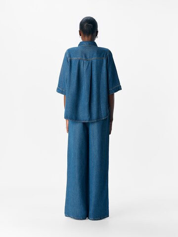 Camicia da donna 'OBJFRAME' di OBJECT in blu