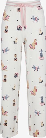 PJ Salvage Pajama Pants ' Let's Dance ' in White: front