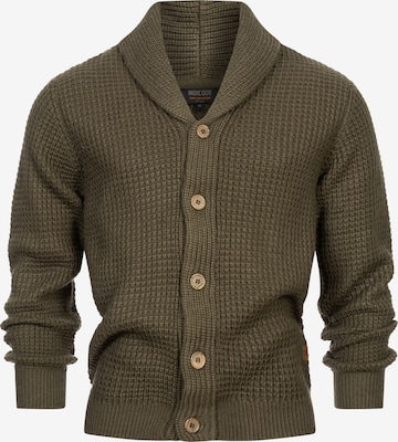 INDICODE JEANS Gebreid vest ' Brandox ' in Groen: voorkant