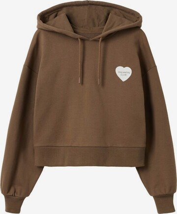 MANGO TEEN Sweatshirt 'Heart' in Brown: front