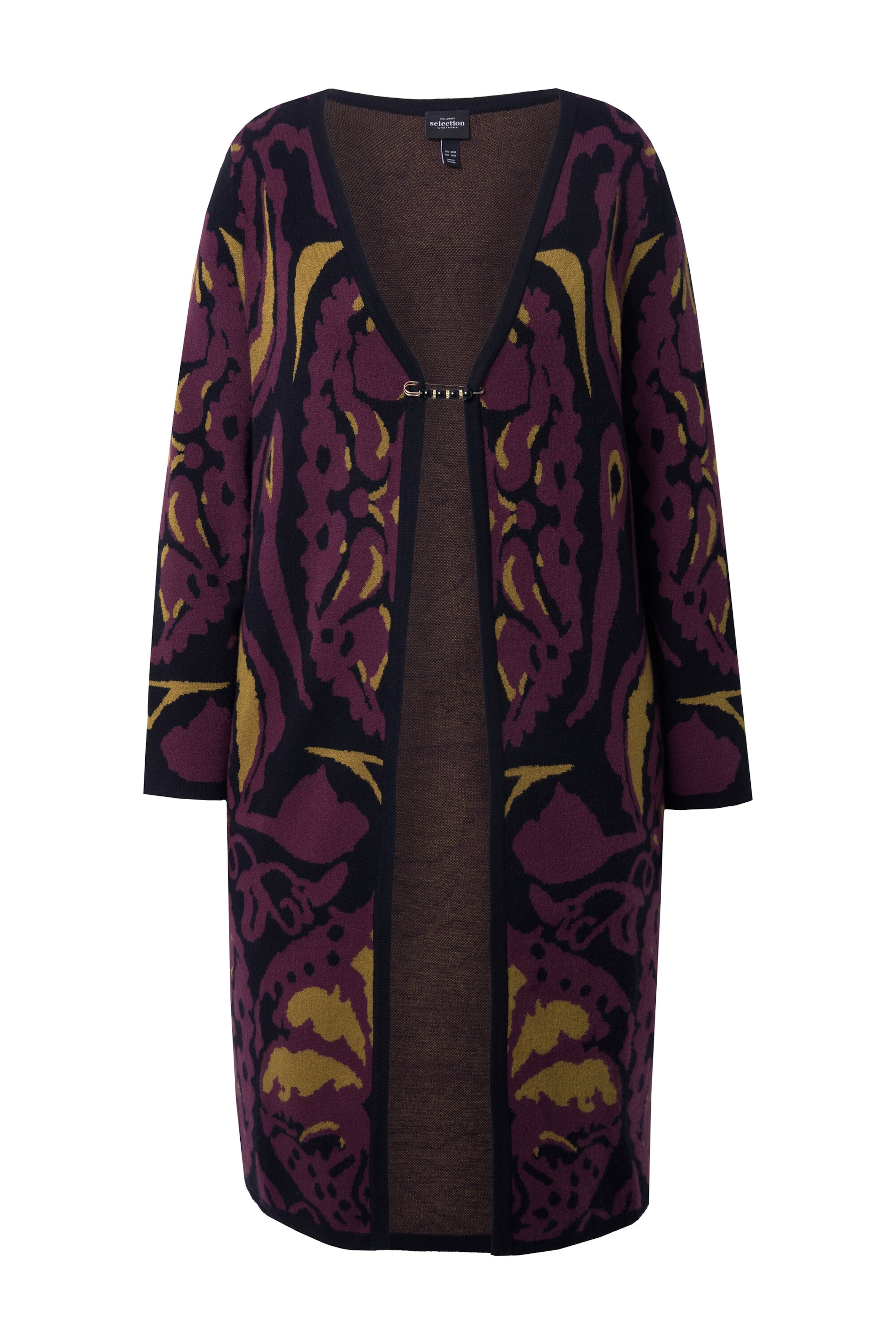 Ulla Popken Knit cardigan in Black: front