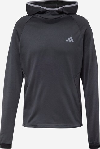 ADIDAS GOLF Athletic Sweatshirt in Black: front