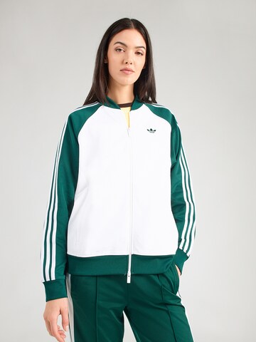 ADIDAS ORIGINALS Tepláková bunda - Biela: predná strana