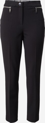 MICHAEL Michael Kors Regular Trousers with creases in Black: front
