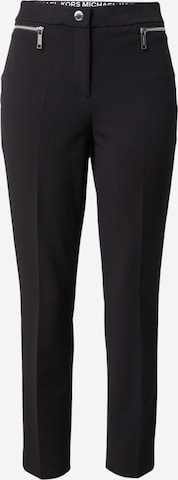 MICHAEL Michael Kors Regular Trousers with creases in Black: front