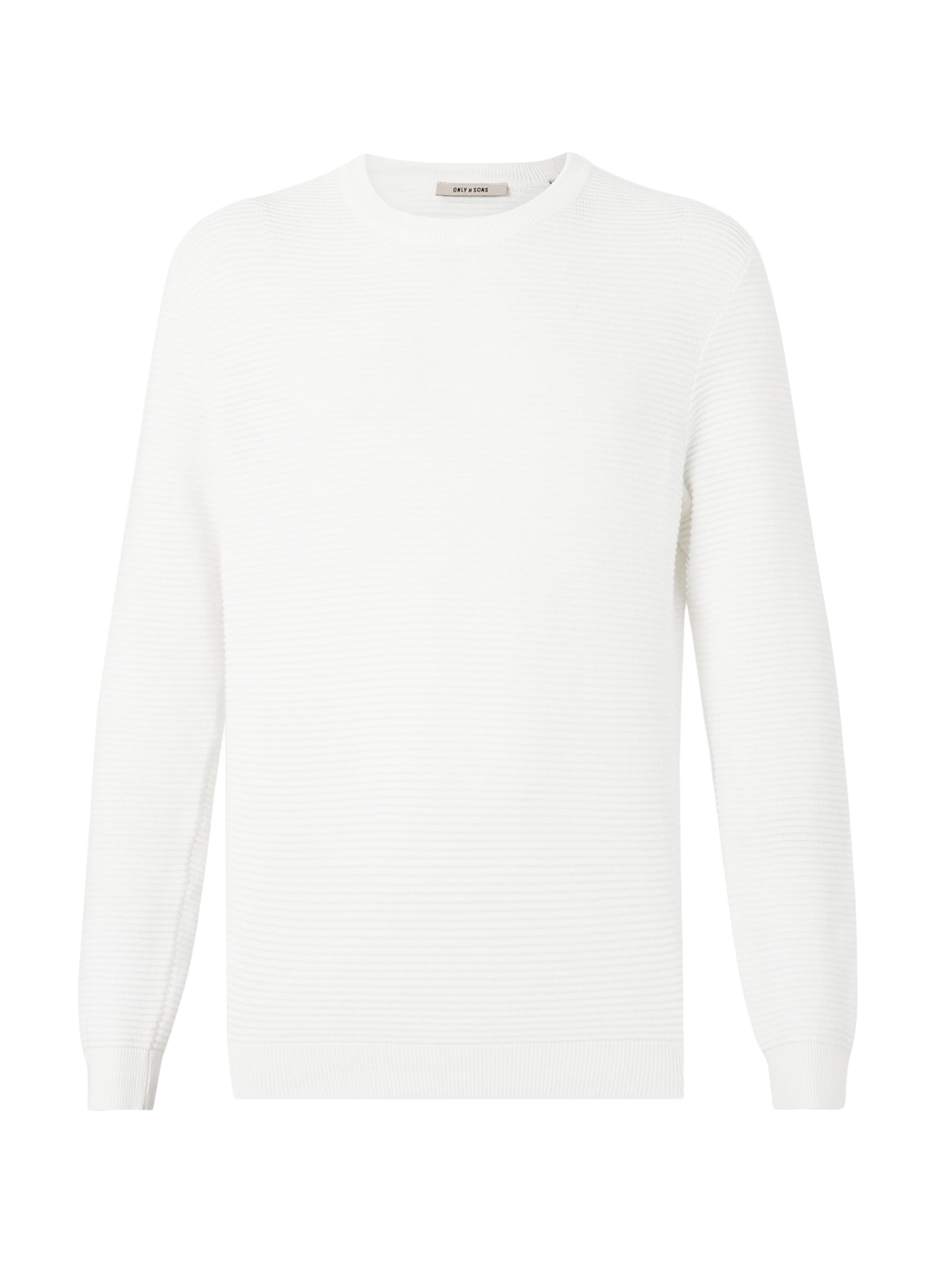 fehér Only & Sons Pulóver 'ONSRon', Termék nézet
