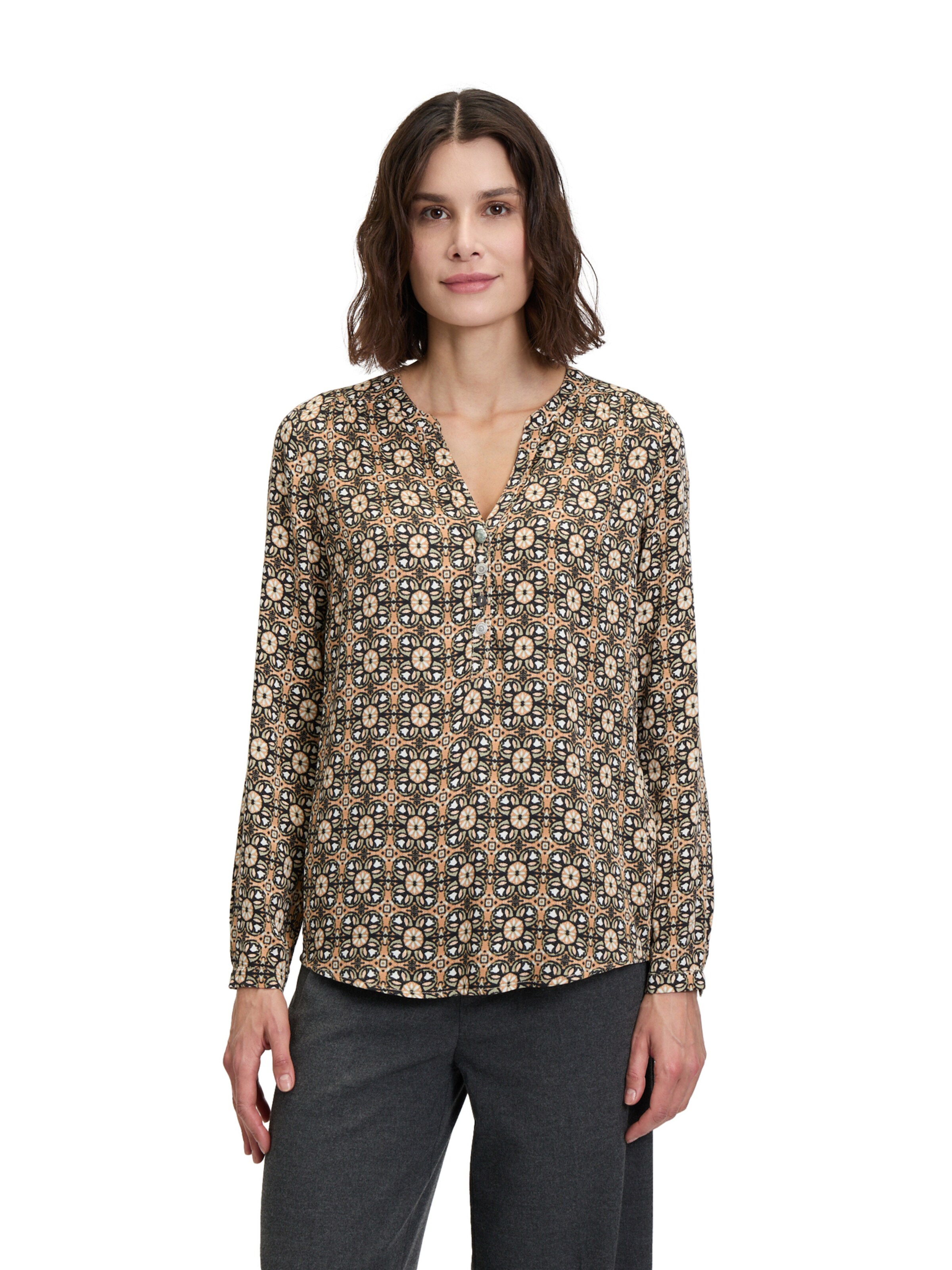 Camicia da donna di Cartoon in marrone: frontale