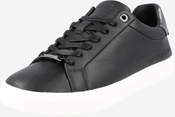 Calvin Klein حذاء رياضي بلا رقبة بلون أسود: الأمام