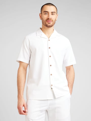 Comfort fit Camicia 'LEO' di anerkjendt in bianco: frontale