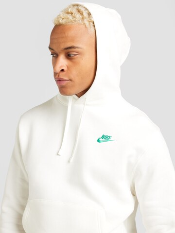 Nike Sportswear Μπλούζα φούτερ 'Club Fleece' σε λευκό