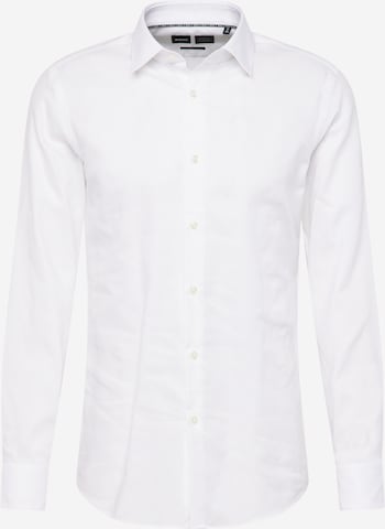 Slim fit Camicia business 'P-Hanks' di BOSS Black in bianco: frontale