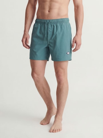 JACK & JONES Plavecké šortky 'JPSTMaui Tropic' – zelená: přední strana
