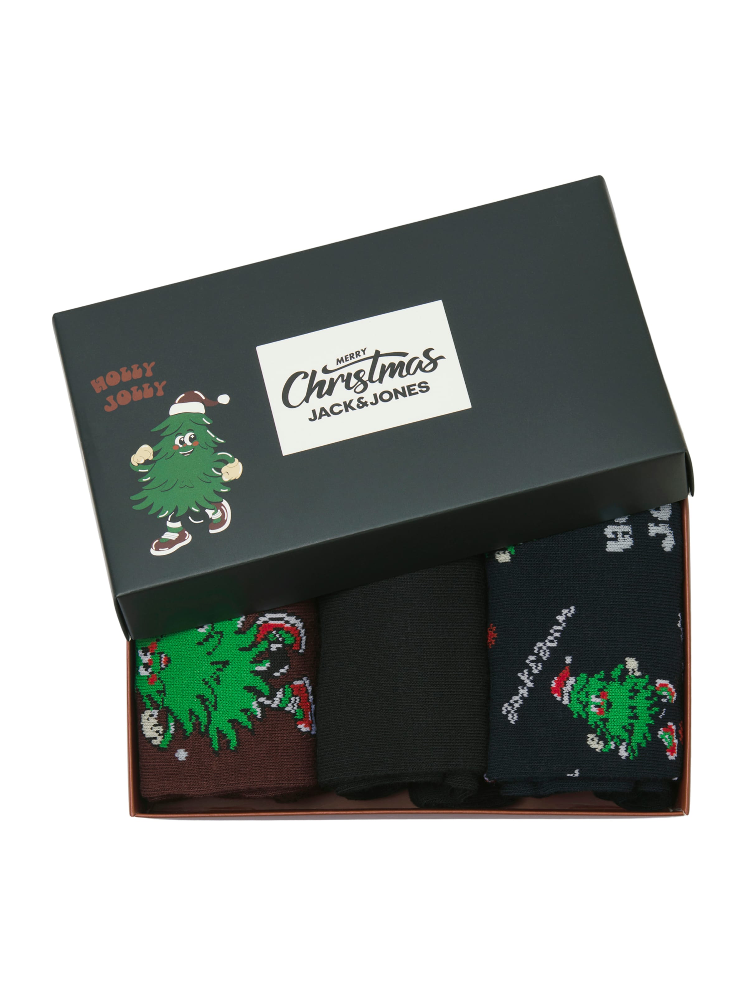 JACK & JONES - Calcetines 'JACJOLLY XMAS TREE' en azul