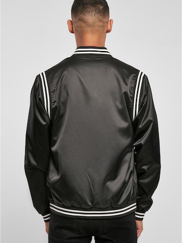 Urban Classics Between-Season Jacket 'Satin' in Black