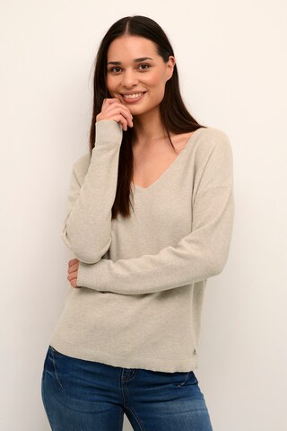 Cream Sweater 'Sillar' in Beige: front
