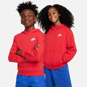 Nike Sportswear Μπλούζα φούτερ 'Club Fleece' σε κόκκινο: μπροστά