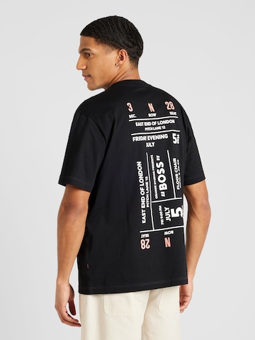 T-Shirt 'Records' BOSS en noir : devant
