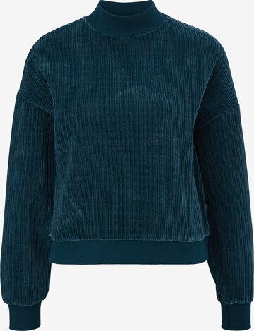 QS Sweatshirt in Blauw: voorkant