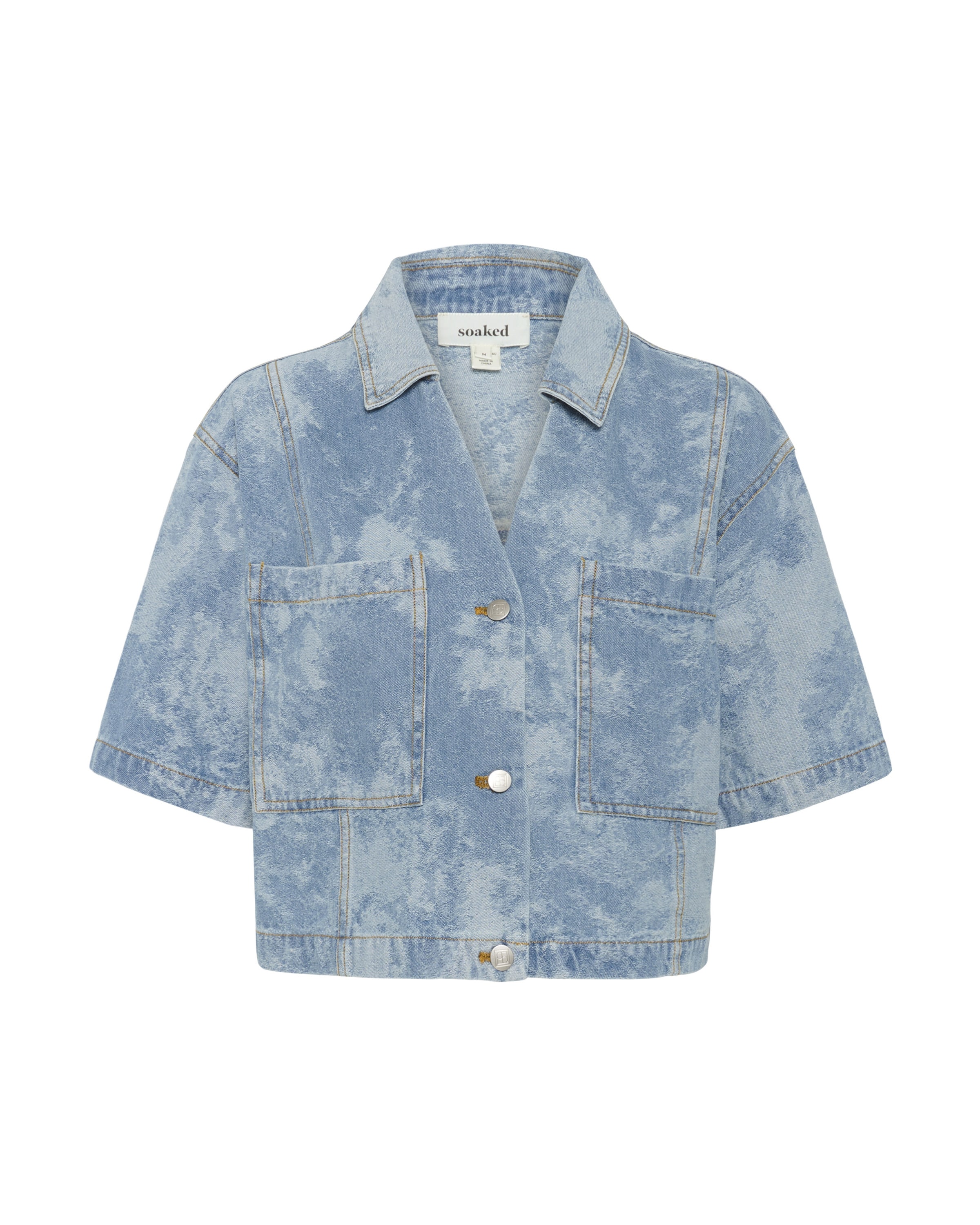 Chemisier 'SLAltea' SOAKED IN LUXURY en bleu : devant