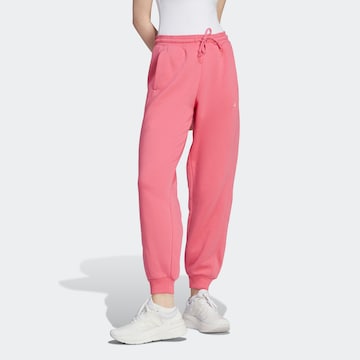 ADIDAS SPORTSWEAR Tapered Workout Pants 'All Szn Fleece' in Pink: front